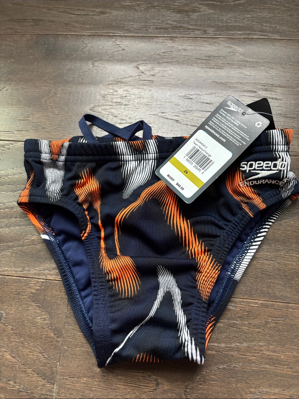 Speedo Endurance + swim briefs,elastic drawcord waist
